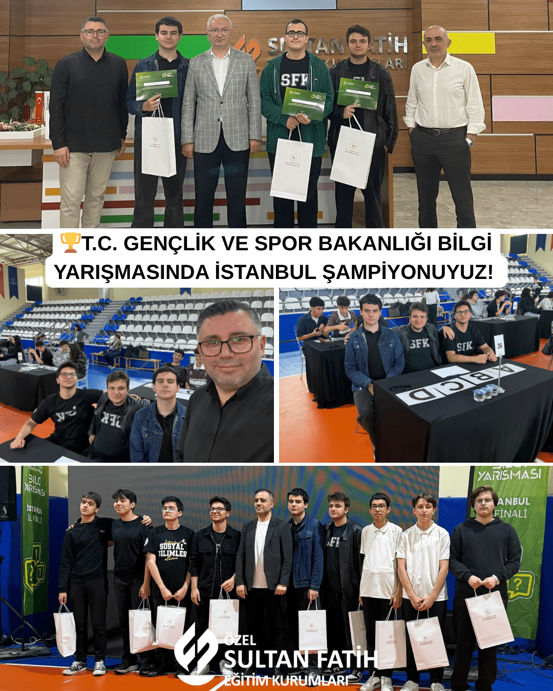 T.C. GENÇLİK VE SPOR BAKANLIĞI BİLGİ YARIŞMASINDA İSTANBUL ŞAMPİYONUYUZ!